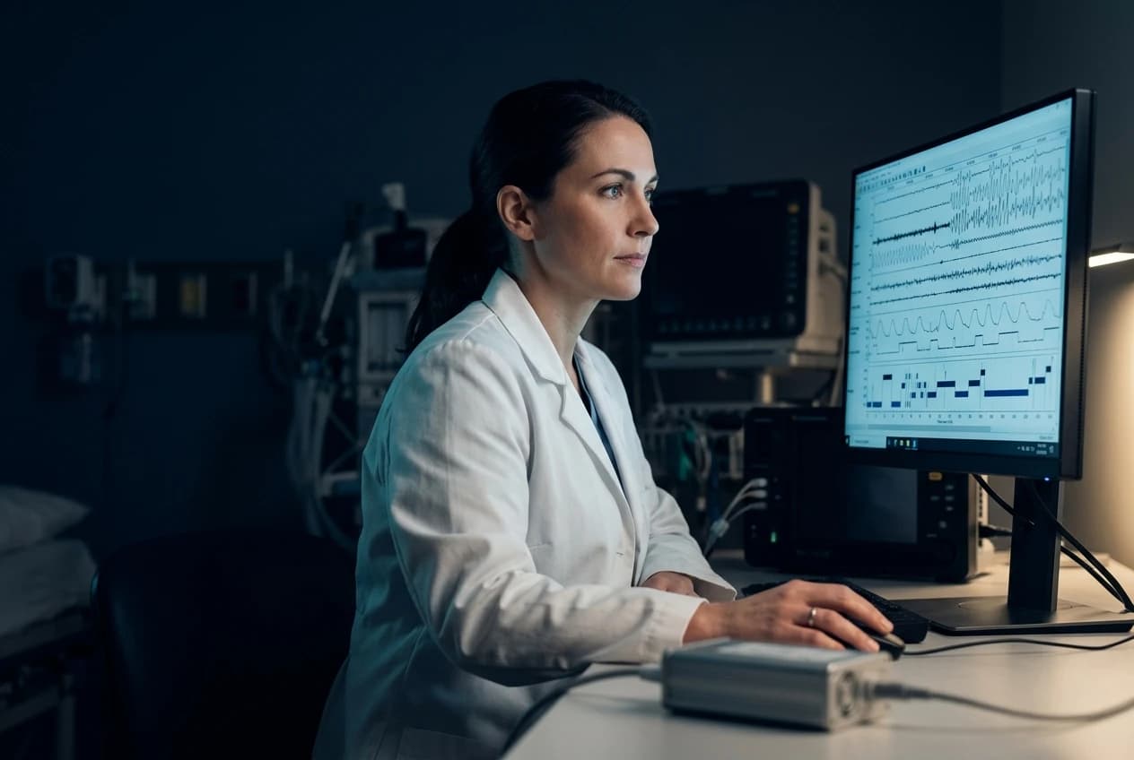 Équipe médicale pluridisciplinaire en réunion d'interprétation